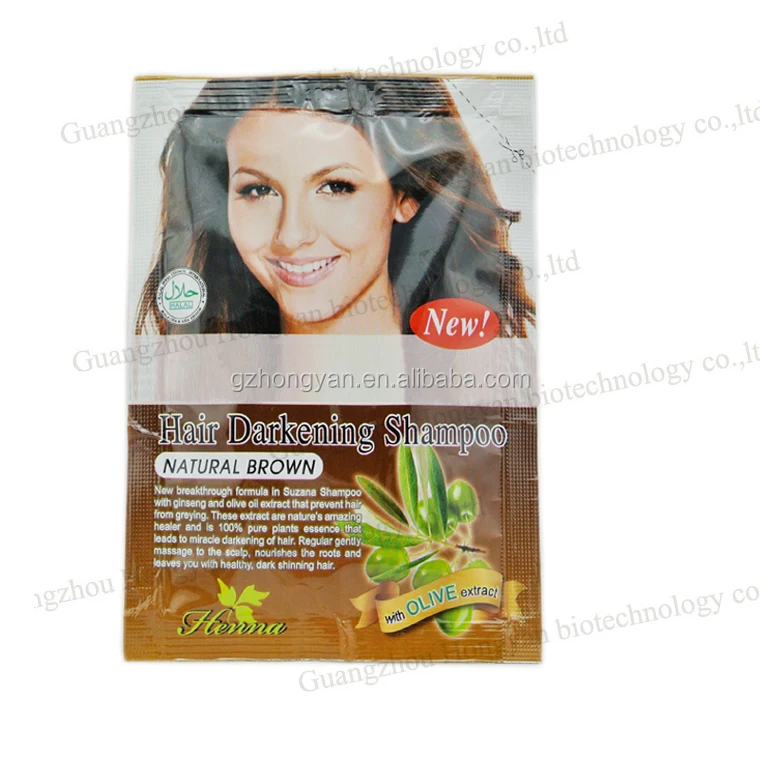 Herbal Hair Darkening Shampoo Black Hair Shampoo Sachet 25ml Factory 