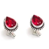 new year day handcrafted jewelry 925 sterling silver plated garnet quartz gemstone custom cufflink