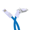 Keychain Charger Light-ning cable Type C Micro USB 3 in1 Multi Fast Charging Cable Portable Travel Short Charging Cord Magnetic