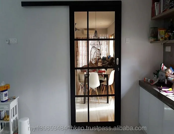 Aluminum Profile Kitchen Sliding Door With Hanging Rails Buy