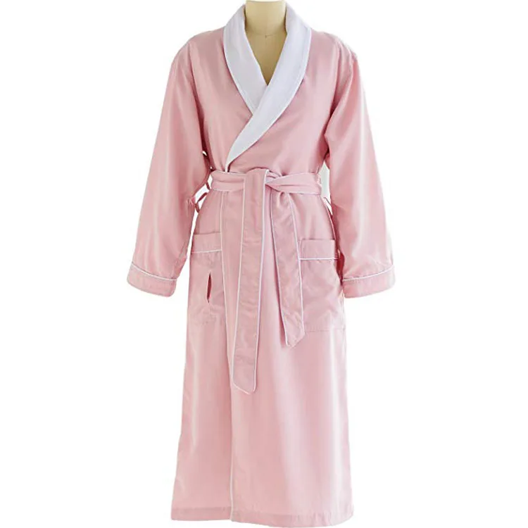 100 Microfiber Bathrobe Lined In Terry /polyester Soft Plush Luxury Hotel Spa Bath Robe Buy