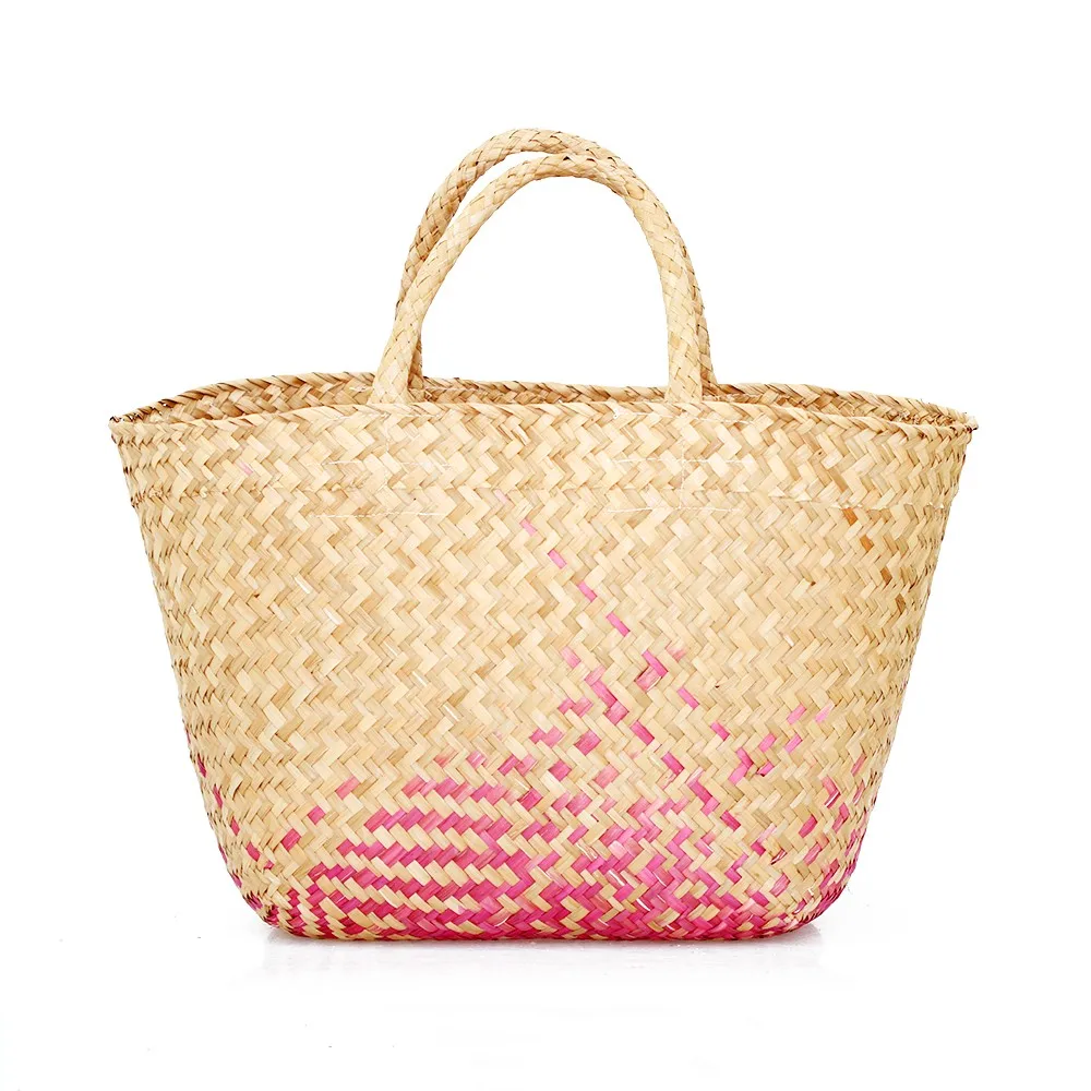 New Hot!!!100% Handmade Natural Straw Beach Bag/basket Bag Straw ...