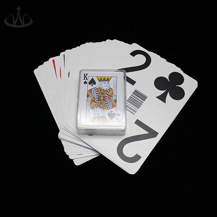 Custom Personalized Giant Plastic Barcode Playing Card Pvc Poker Cards