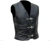 Mens Motorbike Motorcycle 100% Genuine Leather Waistcoat Vest / Top quality by taidoc intl
