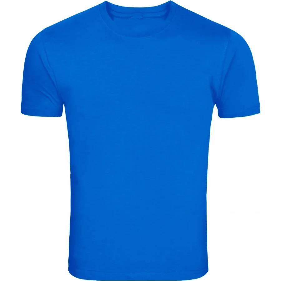 Blue Round Neck Plain T-shirt - Buy Plain Round Neck T-shirt,Plain Blue