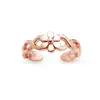 Rose Gold Flashed 925 Sterling Silver Inspired Big Petal Flower Band Adjustable Toe Ring