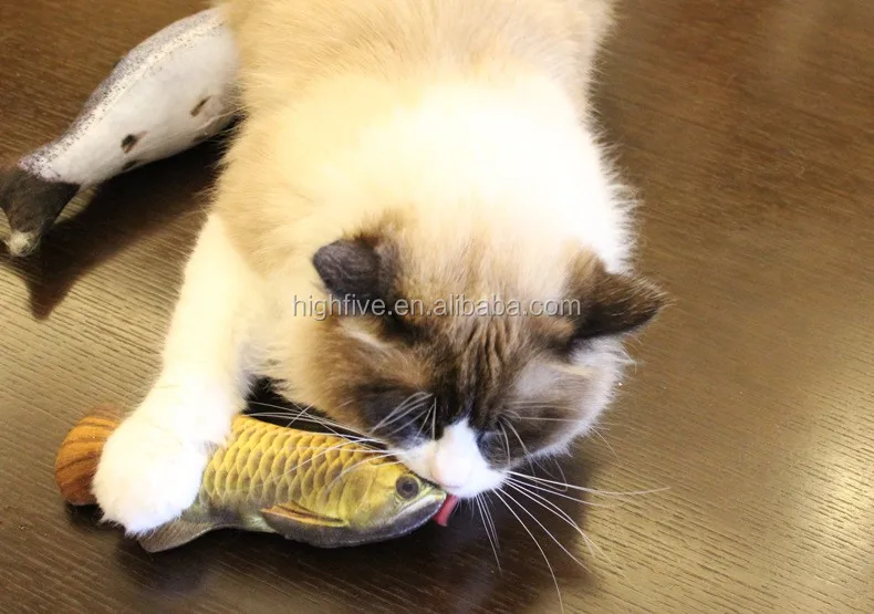 plush fish cat toy