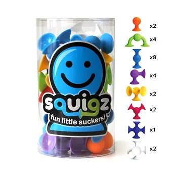 
Authentic For New Squigz Starter 24 Piece Set Kids Fat Brain Toy Co Creativity Fine Motor Skills 