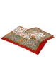 Double Bed White And Gray Cotton Floral Printed Bed Sheet