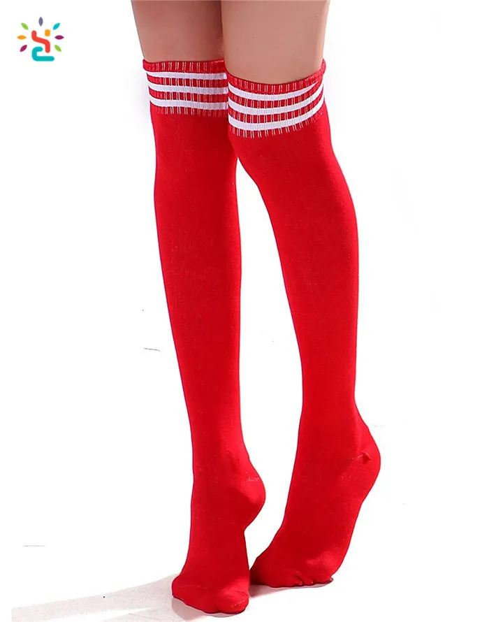 Wholesale Young Teen Girl Tube Socks Women Over Knee High Socks With Custom Logo Athletic Sport 