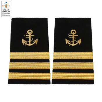 Anchor Symbol 3 Stripes Epaulet Slip Epaulet Merchant Navy