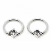 Prong set clear cz gem bcr piercing women body jewelry making supplies