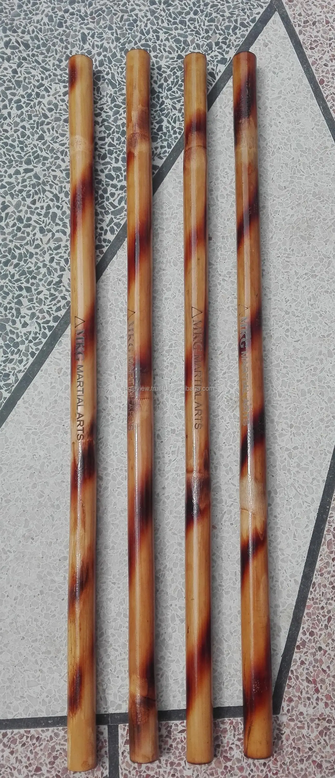 Kali Philpino Rattan Escrima Sticks With Lase Engraving Logo Weight 220 To 250 Grams Size 28" X