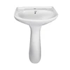 Repose Wash Basin with Pedestal White Ceramic Bathroom Hand Wash basin India