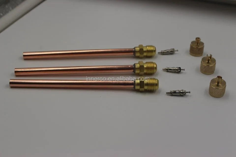 Service Access Valve,2.95" Length Lot Of 10 Heavy Duty Brass And Copper