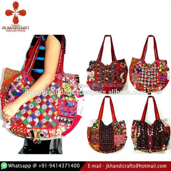 Vintage Banjara Hobo Bag Gypsy Handbag Sari Patch Tote Tribal Embroidered Brand Bags Handbags Ethnic