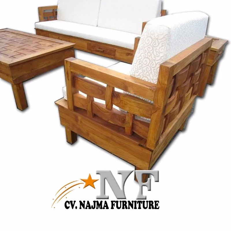 Kualitas Tinggi Jati Kayu  Desain Set Sofa  Ruang Tamu Sofa  