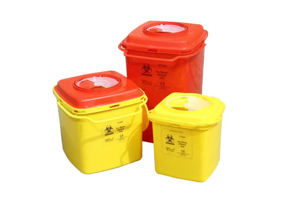 3l Needle Disposal Plastic Safety Box For Biohazard Sharp - Buy ...