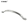 Classical hollow brushed stainless steel kids safety european style glass door handle