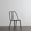 Dining furniture chairs with plywood timber wood seat metal frame chair