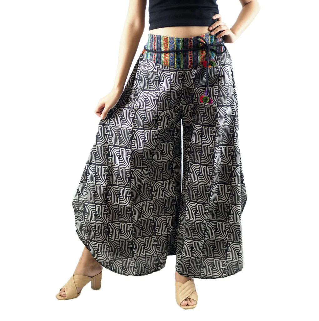 Napat Harem Woman Pants Summer Casual Wide Leg India style palazzo Pants ( PP0018-01 )