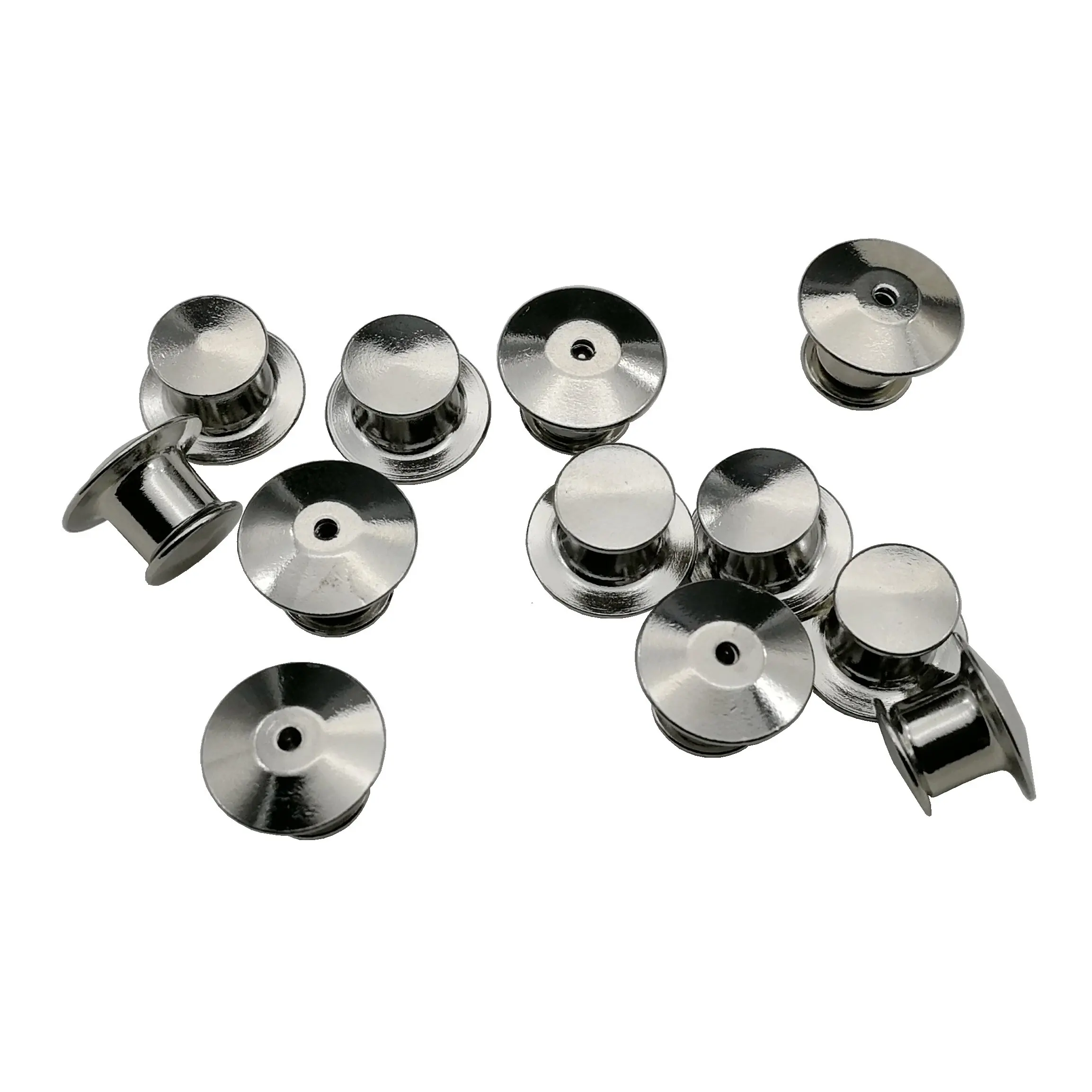 Buy 12 Piece Silver Metal Locking Pin Back Keepers Locking Clasps For