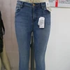High Quality Brand Labels Ladies Women's Sexy Stretch Stoned Wash Denim Fastening Zip Buttoned Skinny Jeans Bangladesh Stock Lot
