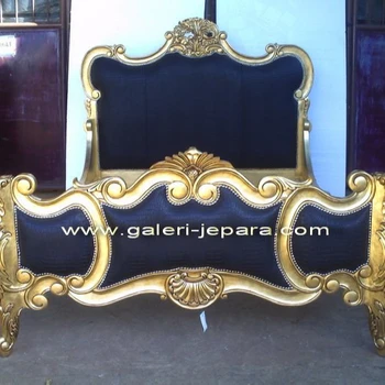 bedroom furniture with gold leaf finish color - mahogany bedroom set