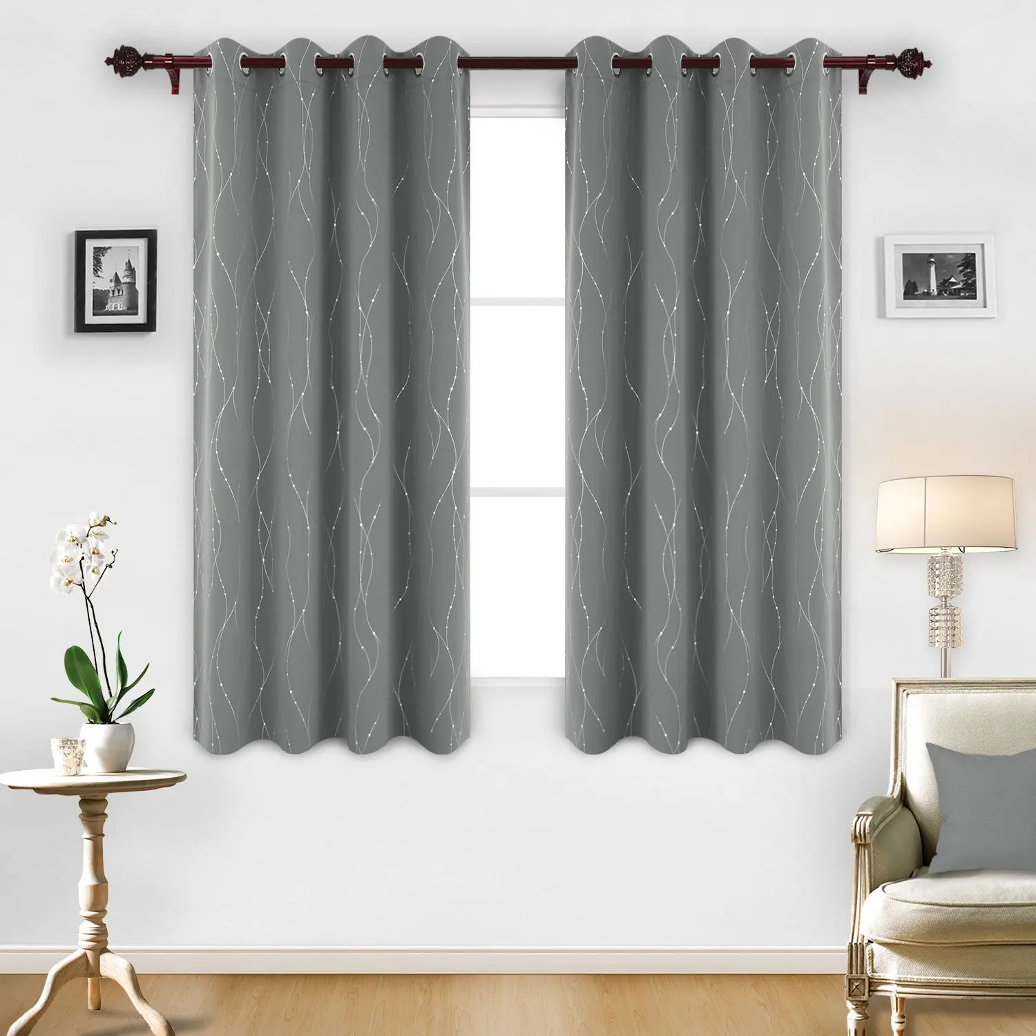 Deconovo Blackout Grommet Curtains Pair Thermal Insulated Light