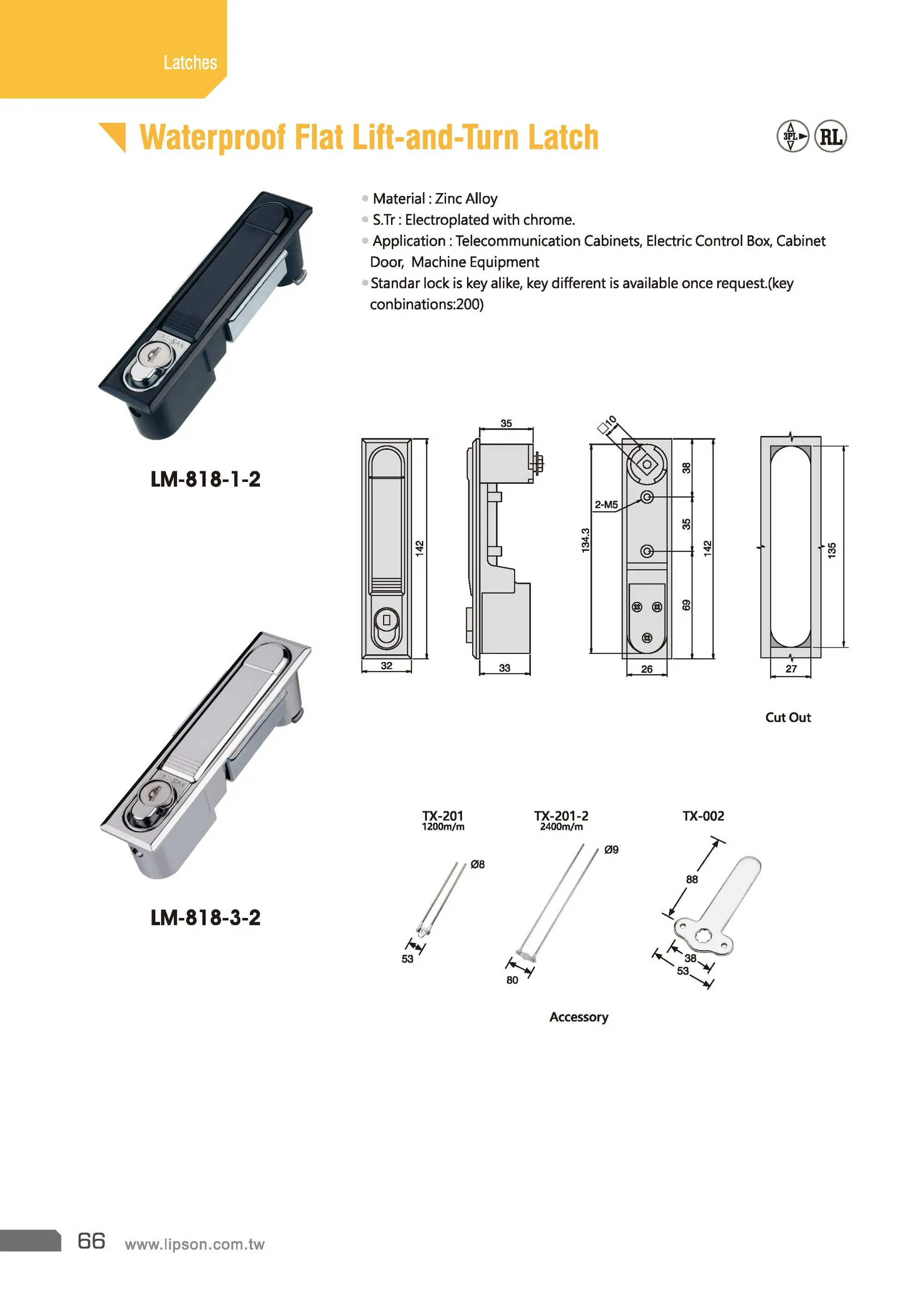 Lm8181 Electronics Network Door Lock For Data Center Server