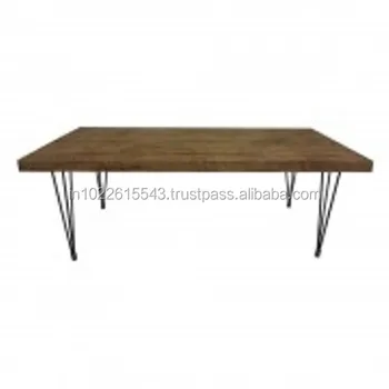 Industrial Dining Table Hairpin Leg Buy Wooden Dining Table