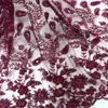 French lace crystal beaded fabric wine red pearl beads embroidery designs african sequins tulle lace fabrics 5 yard HY0806-4