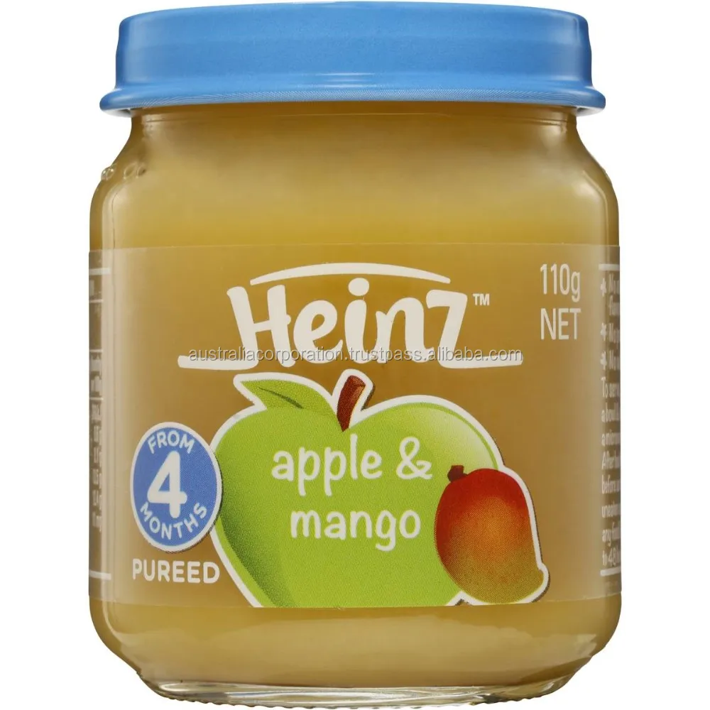 Download Heinz Pureed Fruity Apple Glass Jar 110g From 4 Monthsbaby Food Buy No Added Colours Or Flavours No Preservatives No Added Sugar Ideal First Food For Baby Famous And Popular Baby Food Brand PSD Mockup Templates