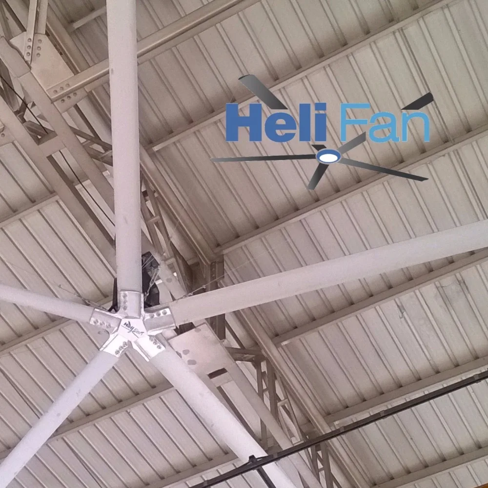Hvls Fan With Extruded Cambered Airfoil For Commercial Large