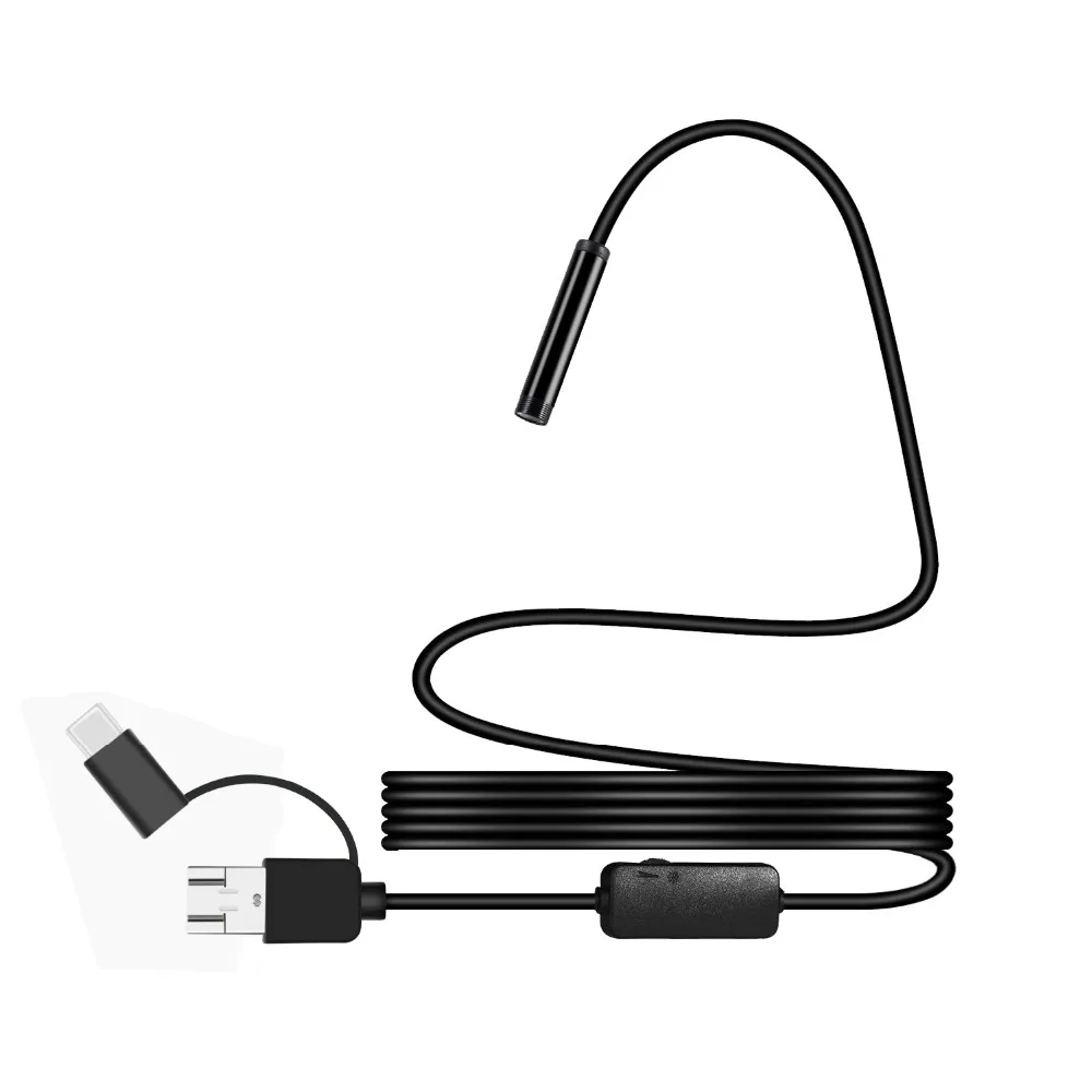 Y101 3 In1 Hd Endoscope Camera Waterproof 1200p Type C Usb Borescope