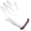 925 Silver Pave Diamond Ruby Gemstone Bracelet