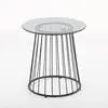 SANQIANG living room furniture modern simple brass grid coffee table leg tempered glass coffee table stainless steel iron legs