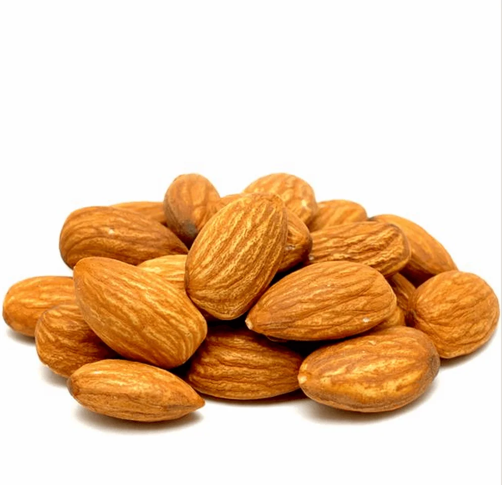 raw almond nuts in shell