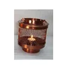 Copper Plated Mesh Wire Candle Lantern