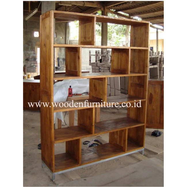 Teak Minimalist Book Case Rustic Showcase Contemporary Shelves Display Cabinet Office Furniture Home Wood Teak Minimalist Book Case Rustic Showcase Contemporary Shelves Display Cabinet Office Furniture Home Wood