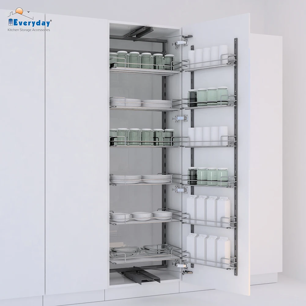 Modern Style Kitchen Organizer Pull Out Larder Pantry Basket Modern Style Kitchen Organizer Pull Out