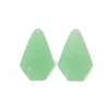 Chinese Green jade carving 24x14mm Fancy pair 18.90 cts loose gemstone for earring