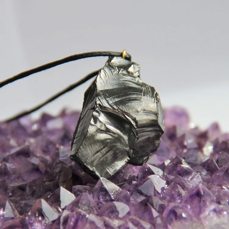 Karelian Heritage Best Elite Shungite Crystal Pendant Protective Root Chakra Jewelry for Men 