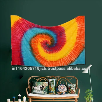 Tie Dye Indian Printed Wholesale Tapestry Wall Hanging Mandala Throw Hippie Picnic Blanket Boho Cotton Fabric Bed Sheets View 100 Cotton Fabric