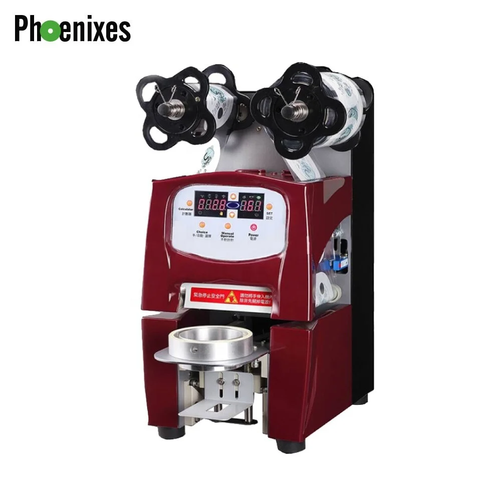 Automatic drinks cup sealing machine for plastic container, View cup