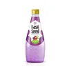 High quality OH 290ml glass bottle Basil seed drink with Red Grape in Vietnam