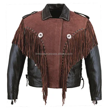 Hmb-0419e Leather Jacket Bon Jovi Style Fringes Coats Concho - Buy ...