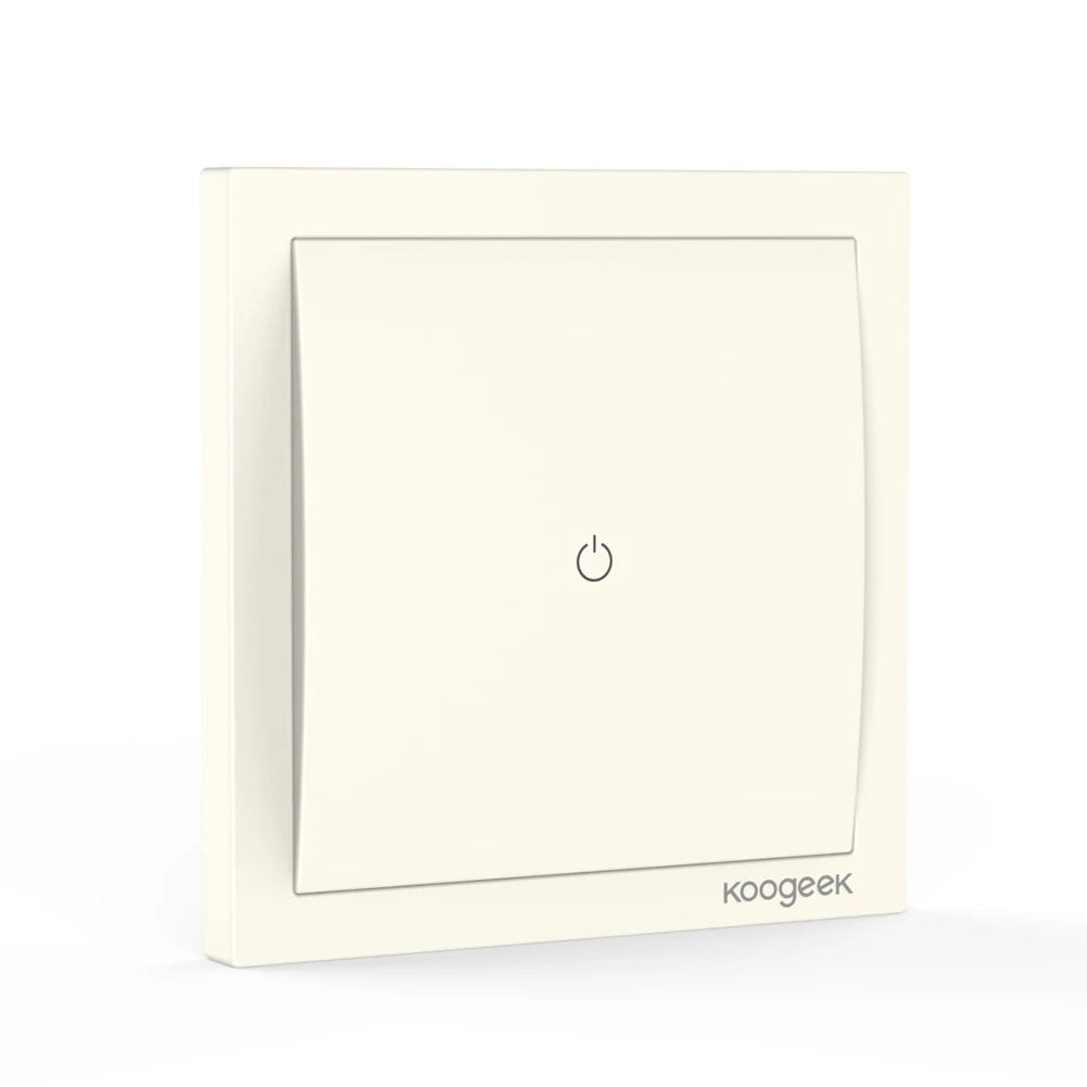 Koogeek Wi-FI Interrupteur Intelligent Smart Light Interrupteur /à Deux Voies pour Apple HomeKit et Siri Remote Control Support 2.4 GHz r/éseau Pole Beige N/écessite Un Fil de Neutre