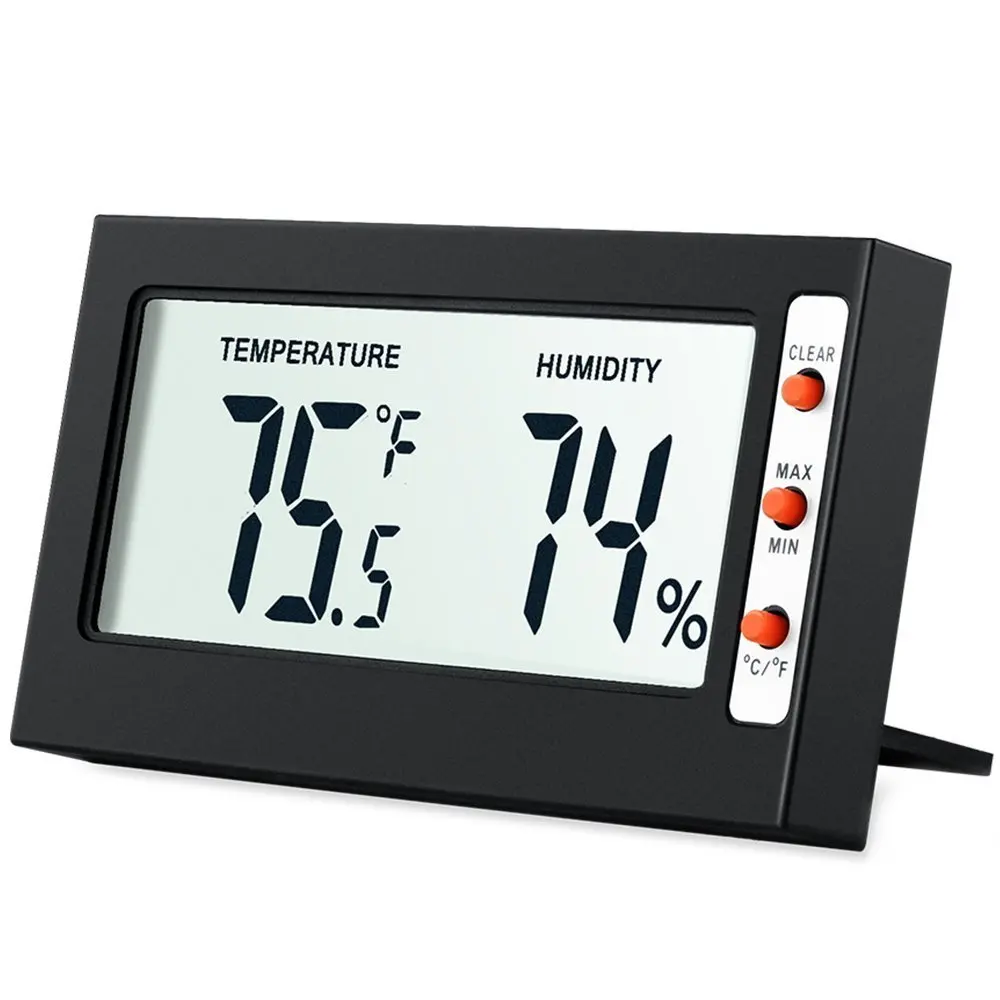 AMIR Indoor Digital Hygrometer Thermometer, Humidity Monitor with Temperature Gauge Humidity Meter, LCD Screen Multifunctional Hygrometer for Baby, Kids, Home, Car, Office, Etc. (Mini)