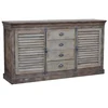 Rustic Vintage Style Solid Wood Buffet Two Doors Four Drawers Sideboard solid wood storage cabinet